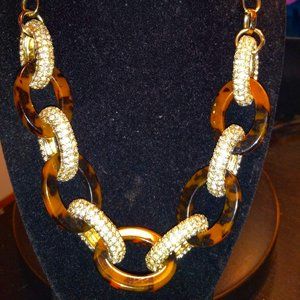 ANN TAYLOR TORTOISESHELL PRINT AND AUSTRIAN CRYSTAL SET JEWELRY LOT